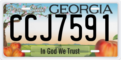GA license plate CCJ7591
