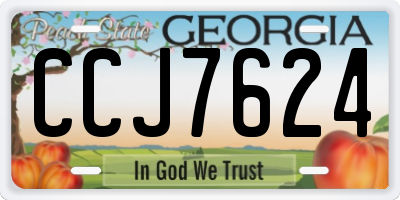 GA license plate CCJ7624