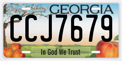GA license plate CCJ7679