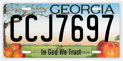 GA license plate CCJ7697
