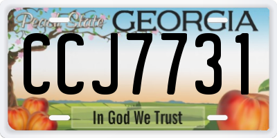 GA license plate CCJ7731