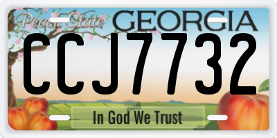 GA license plate CCJ7732