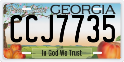 GA license plate CCJ7735