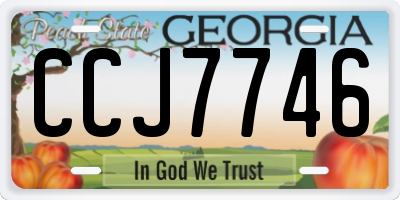 GA license plate CCJ7746