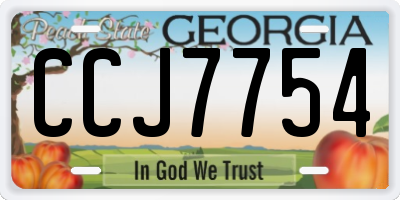 GA license plate CCJ7754