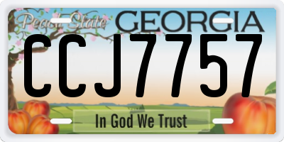 GA license plate CCJ7757