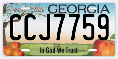 GA license plate CCJ7759