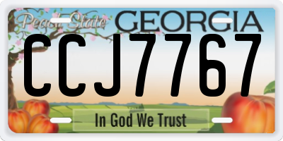 GA license plate CCJ7767