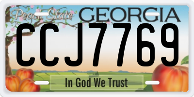 GA license plate CCJ7769