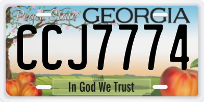 GA license plate CCJ7774
