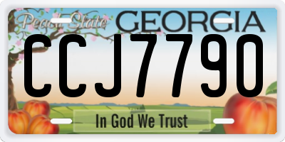 GA license plate CCJ7790