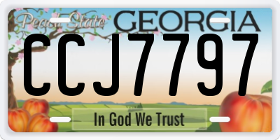 GA license plate CCJ7797