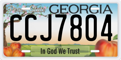 GA license plate CCJ7804