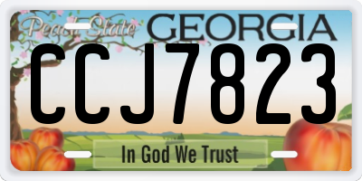 GA license plate CCJ7823