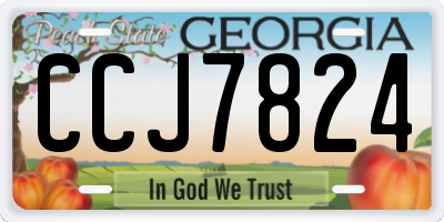 GA license plate CCJ7824