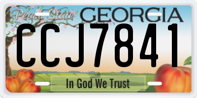 GA license plate CCJ7841