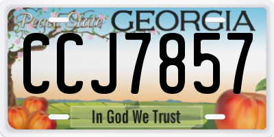 GA license plate CCJ7857