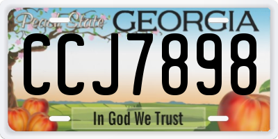 GA license plate CCJ7898