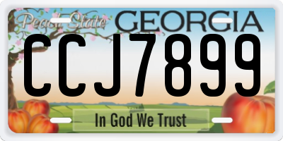GA license plate CCJ7899
