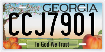 GA license plate CCJ7901