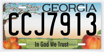 GA license plate CCJ7913
