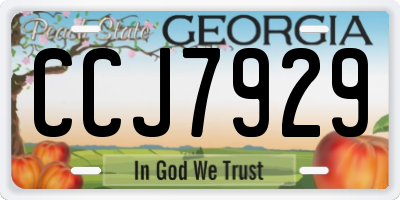 GA license plate CCJ7929