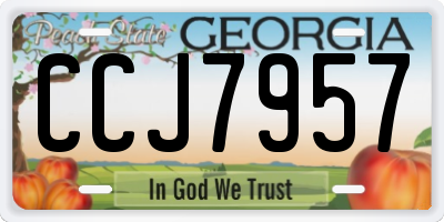 GA license plate CCJ7957