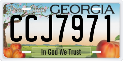 GA license plate CCJ7971
