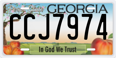 GA license plate CCJ7974