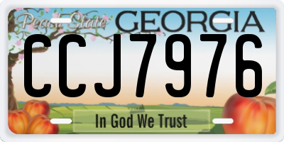 GA license plate CCJ7976