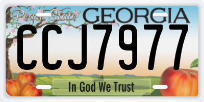 GA license plate CCJ7977