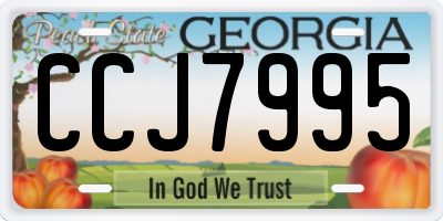 GA license plate CCJ7995