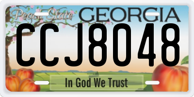 GA license plate CCJ8048
