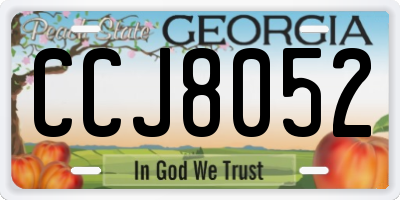 GA license plate CCJ8052