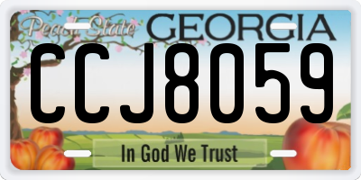 GA license plate CCJ8059