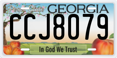 GA license plate CCJ8079