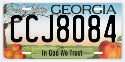 GA license plate CCJ8084