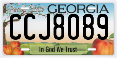 GA license plate CCJ8089