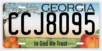 GA license plate CCJ8095