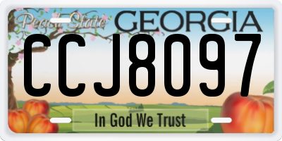 GA license plate CCJ8097