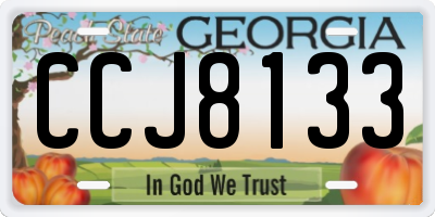 GA license plate CCJ8133
