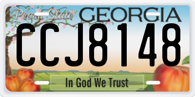 GA license plate CCJ8148