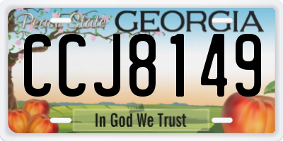 GA license plate CCJ8149