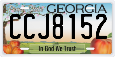 GA license plate CCJ8152