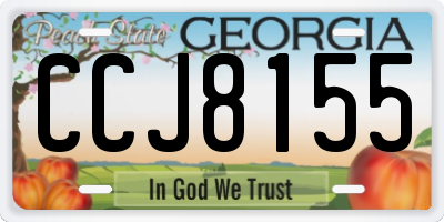 GA license plate CCJ8155