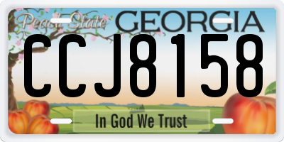 GA license plate CCJ8158