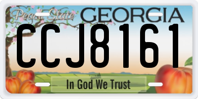 GA license plate CCJ8161