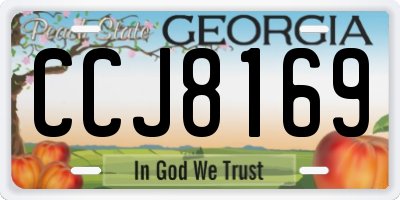 GA license plate CCJ8169