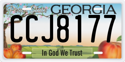 GA license plate CCJ8177