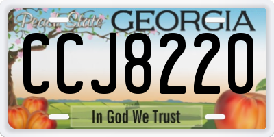 GA license plate CCJ8220